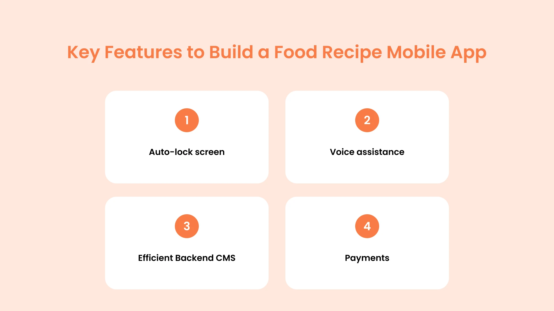 Key Features to Build a Food Recipe Mobile App